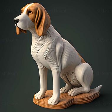 3D model English Foxhound dog (STL)